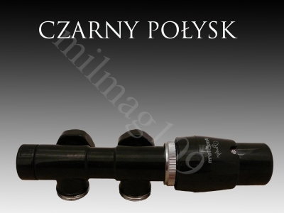 Mera Term Zestaw zaworów grzejnikowych termostatycznych TWINS prawy CZARNY POŁYS