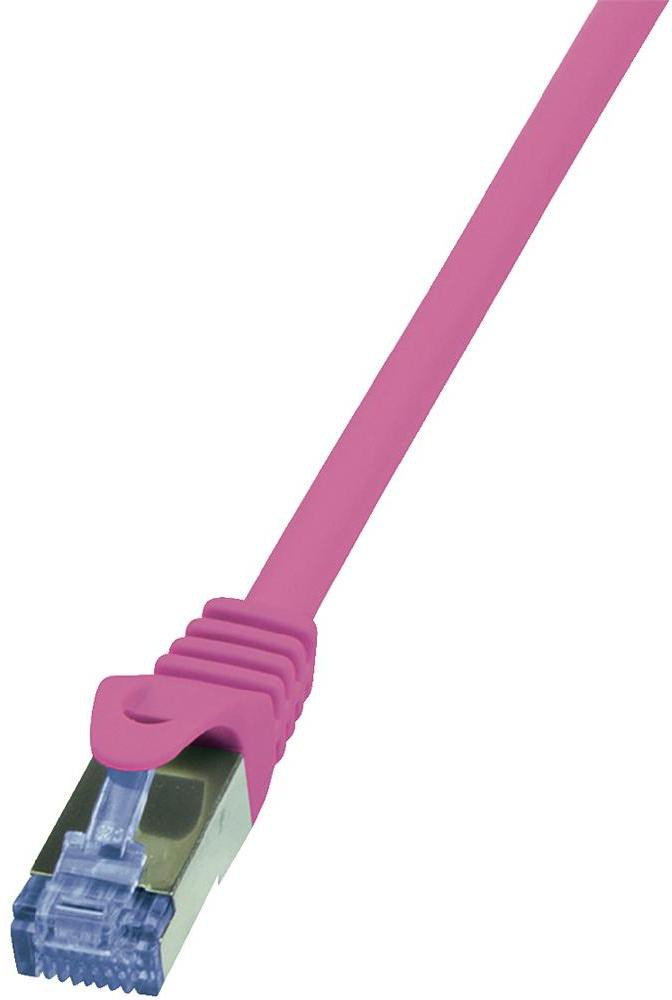 LogiLink Kabel sieciowy CQ3059S CAT 6A S/FTP AWG 26/7 RJ45 2 m Różowy