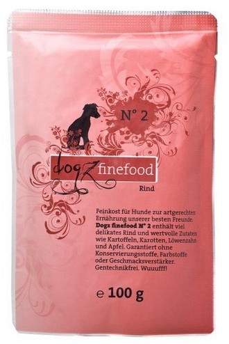 Dogz Finefood N.02 Wołowina Saszetka 100G