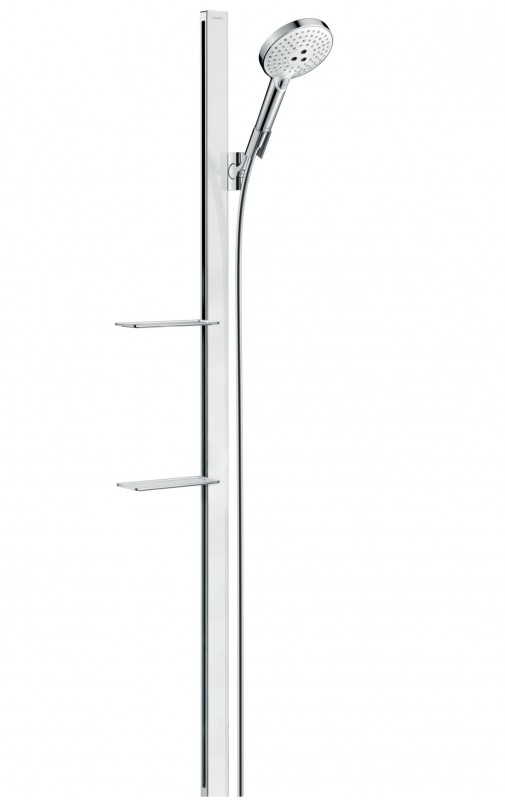 Hansgrohe Raindance E S 120 3jet/UnicaE Zestaw prysznicowy 150 cm EcoSmart chrom/biały 27647400