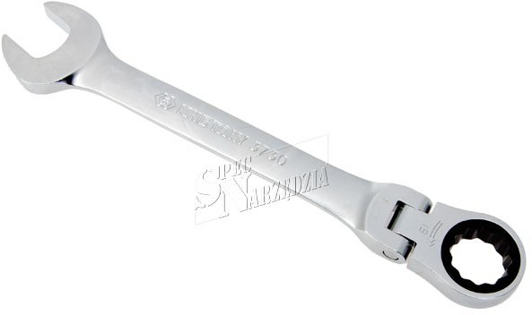 KING TONY Klucz płasko-oczkowy z grzechotką łamany 11 (373011M)