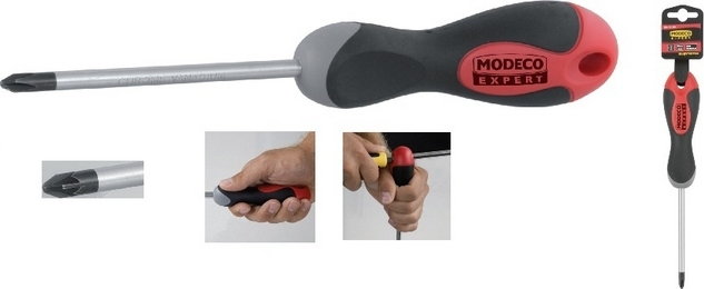 Modeco wkrętak krzyżowy Pozidrive,PZ2 25 mm, magnesowane, 54 HRC, MN-10-173