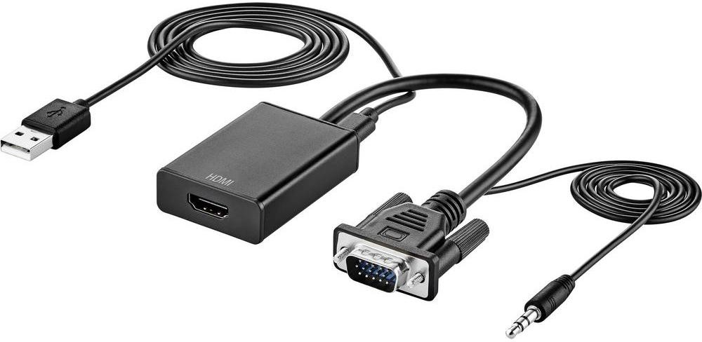 SpeaKa Professional Konwerter VGA HDMI Professional SP-VK/HD [1x złącze męskie VGA złącze męskie jack 3 5 mm 1x złącze żeńskie HDMI]