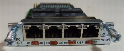 Cisco 4-port ISDN BRI High-Speed WAN Interface Card HWIC-4B-S/T=