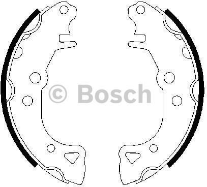 BOSCH Zesatw szczęk hamulcowych 0 986 487 252