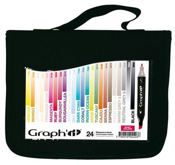 Zestaw 24 promarkerów GI00240 Basic Colors GRAPHIT