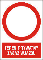Pn. AW009 Teren prywatny zakaz wjazdu