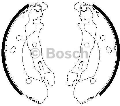 BOSCH Zesatw szczęk hamulcowych 0 986 487 668