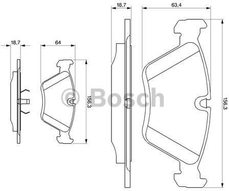 Bosch Zestaw klocków hamulcowych, hamulce tarczowe 0 986 424 351