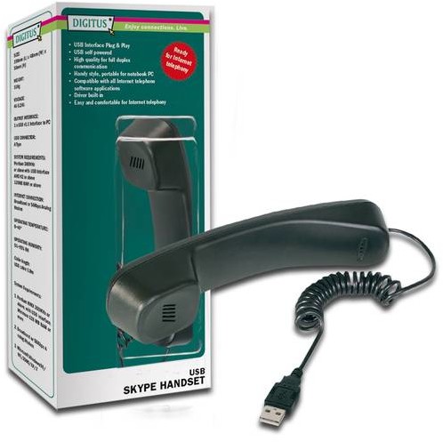 Digitus Telefon Digitus Słuchawka Skype USB DA-70772