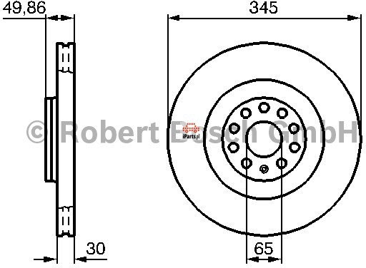 BOSCH Tarcza hamulcowa 0 986 479 204