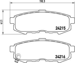 BREMBO Zestaw klocków hamulcowych, hamulce tarczowe P 49 042