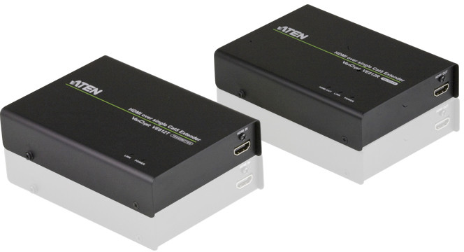 Aten VE812 Video Extender przedłużacz HDMI przesyła sygnał kablem Cat5 do 100m VE812-AT-G