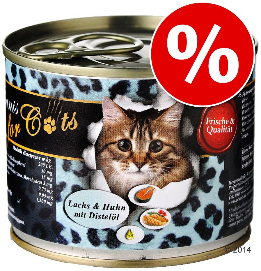 OCanis s 6 X 200 G O´Canis Karma Dla Kota W Super Cenie! - Indyk, Przepiórka I Olej Z Łososia