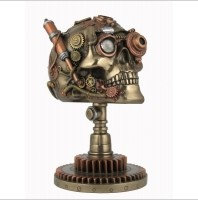 Veronese Czaszka na podstawce Steampunk