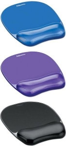 Fellowes Podkładka żelowa pod mysz i nadgarstek CRYSTAL czarna FE402-2