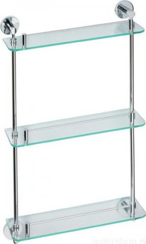 Bemeta Półka szklana potrójna 39,5x67x11,5cm OMEGA E 104202132