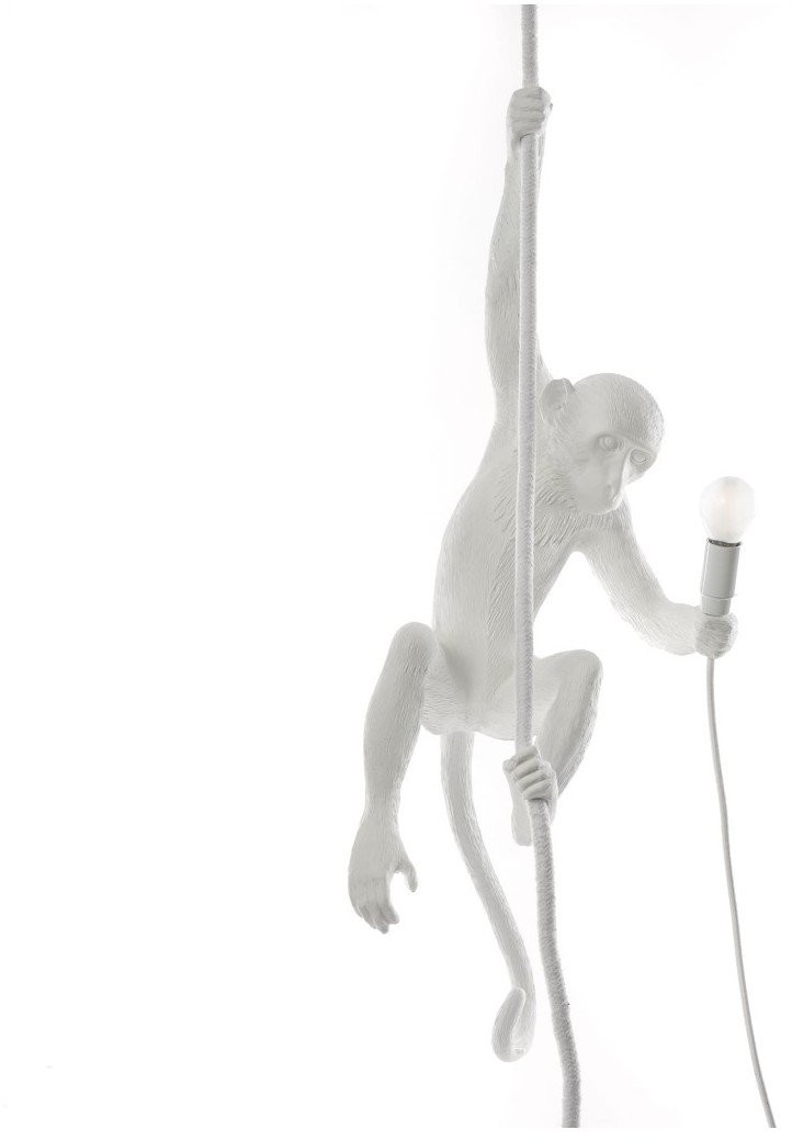 Seletti Lampa Monkey biała sufitowa wisząca (14883)