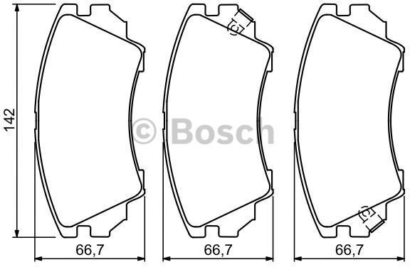 Bosch Zestaw klocków hamulcowych, hamulce tarczowe 0 986 494 275