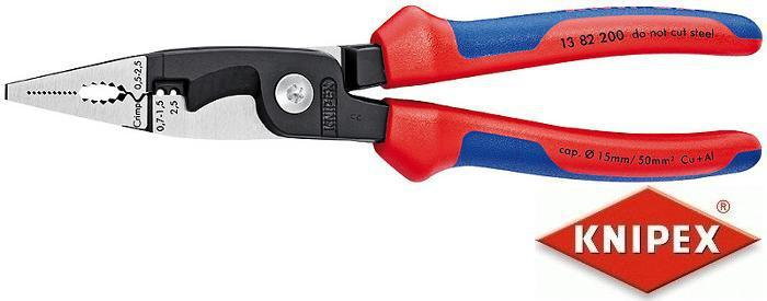 Knipex szczypce do prac elektroinstalacyjnych 200 mm (13 82 200 / 13 82 200 SB)