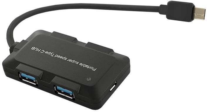 Qoltec HUB USB 3.1 typC męski | 4 Porty USB 3.0 A żeński 50502