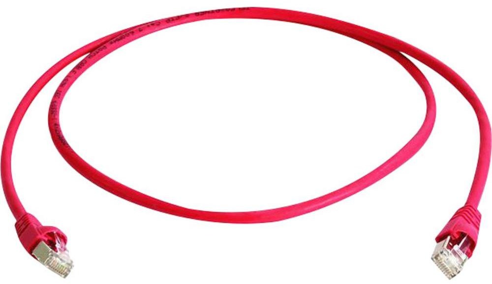 Telegaertner Kabel sieciowy krosowany L00000A0120 CAT 6A S/FTP AWG AWG27 RJ45 krosowany) 1 m czerwony