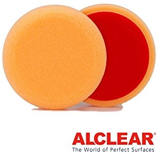 ALCLEAR 558030AH gąbka polerska do usuwania hologramów, średnica: 80 mm, grubość: 25 mm, kolor: pomarańczowy, 2 sztuki (558030AH_2)