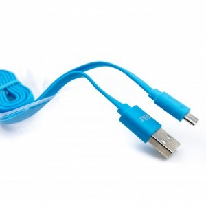 Tellur R Kabel Micro USB USB 100cm Płaski Niebieski TLL155011
