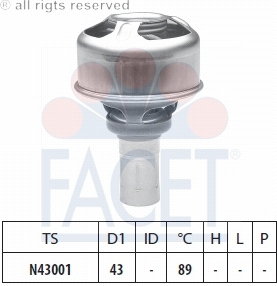 FACET Termostat, żrodek chłodzący 7.8246
