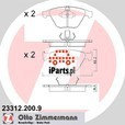 ZIMMERMANN Klocki hamulcowe - komplet 23312.200.9
