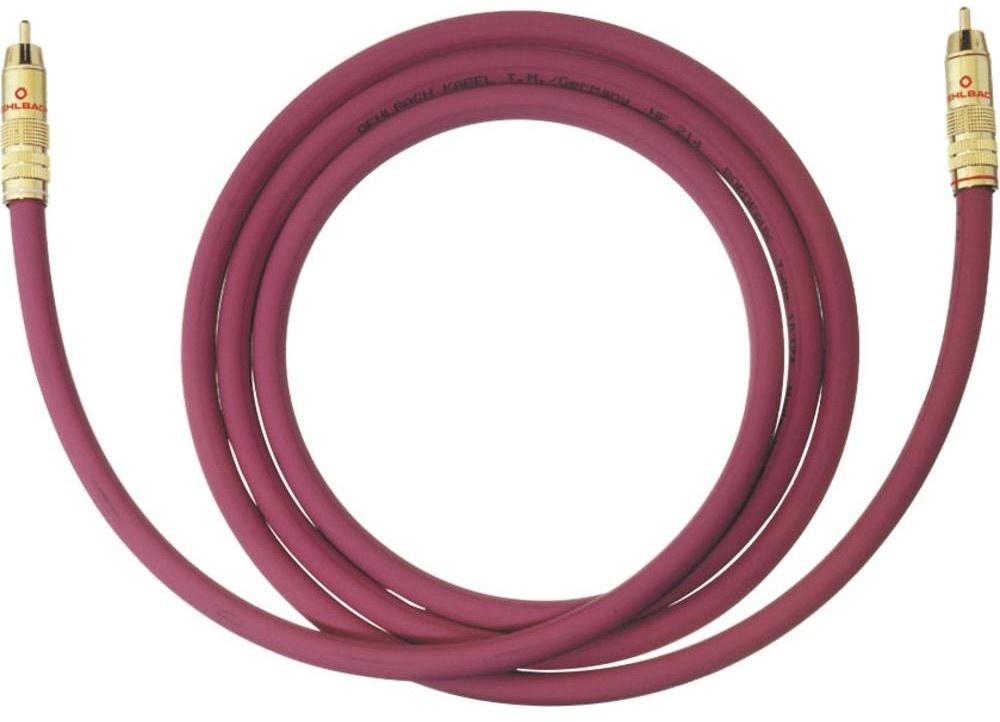 Oehlbach Kabel audio Cinch 2055 [1x Złącze męskie cinch 1x Złącze męskie cinch] 5 m bordowy