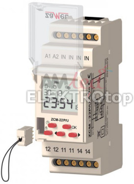 Zamel PROGRAMATOR CZASOWY 1-KAN. TYGODNIOWO-ROCZNY Z PAMIĘCIĄ ZEWNĘTRZNĄ 24-250V AC 30 - 300V DC, EXTA, ZCM-22P/U