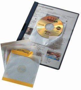 Durable CD FIX, kieszenie na CD z wyściółką ochronną, samoprzylepne, 10 szt.