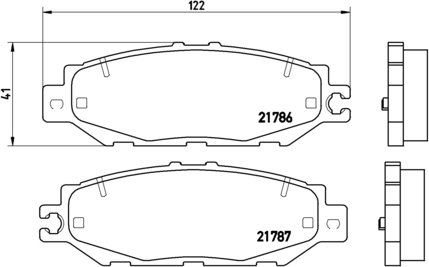 BREMBO Zestaw klocków hamulcowych, hamulce tarczowe P 83 036