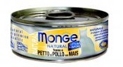 Monge Mokra Karma Dla Kota Natural Z Kurczakiem, Tuńczykiem I Kukurydzą 24 X 80 G, Gwarancja Terminu Lub 50 Zł!,  Gratis, Bezpłatny Odbiór: Warszawa, Wrocław, Katowice, Kraków!