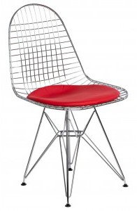 D2.Design Krzesło Net czerwona pojedyncza poduszka 63357
