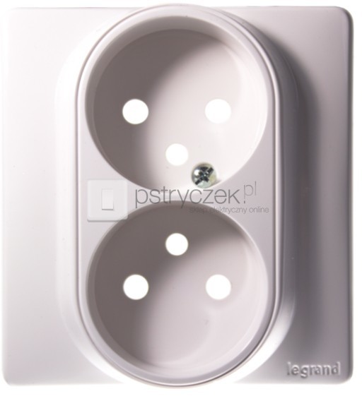 Legrand 068647 CELIANE Plakietka gniazda 2 x 2P+Z biała