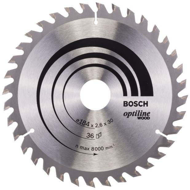 Bosch Piła tarczowa Optiline Wood 184 mm x 30/20 mm x 36T