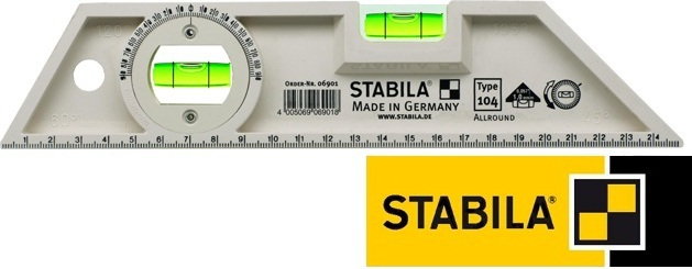 Stabila Poziomnica podręczna krótka z tworzywa z regulacją kąta 2 libelle, typ 10