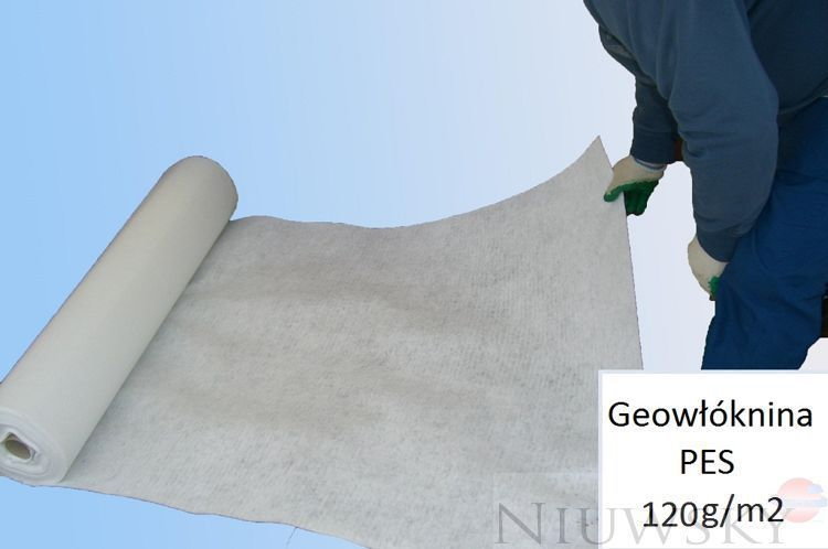 Ecofibre Geowłóknina Poliester PES 120g/m2 3m x 100m / Ecofelt