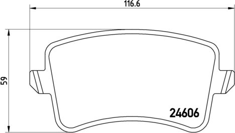 BREMBO Zestaw klocków hamulcowych, hamulce tarczowe P 85 099