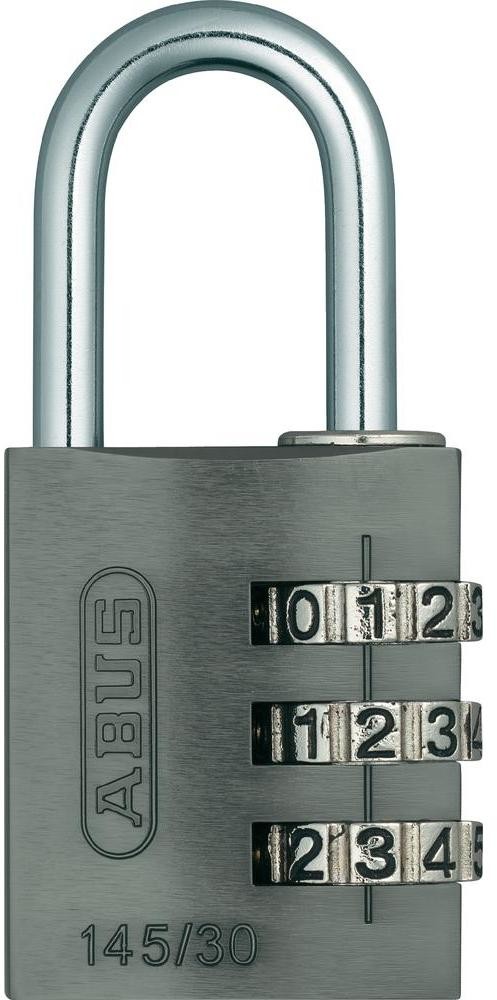 Abus Kłódka z zamkiem szyfrowym ABVS46622 aluminiowa 31 5x65x15 5 mm tytanowa
