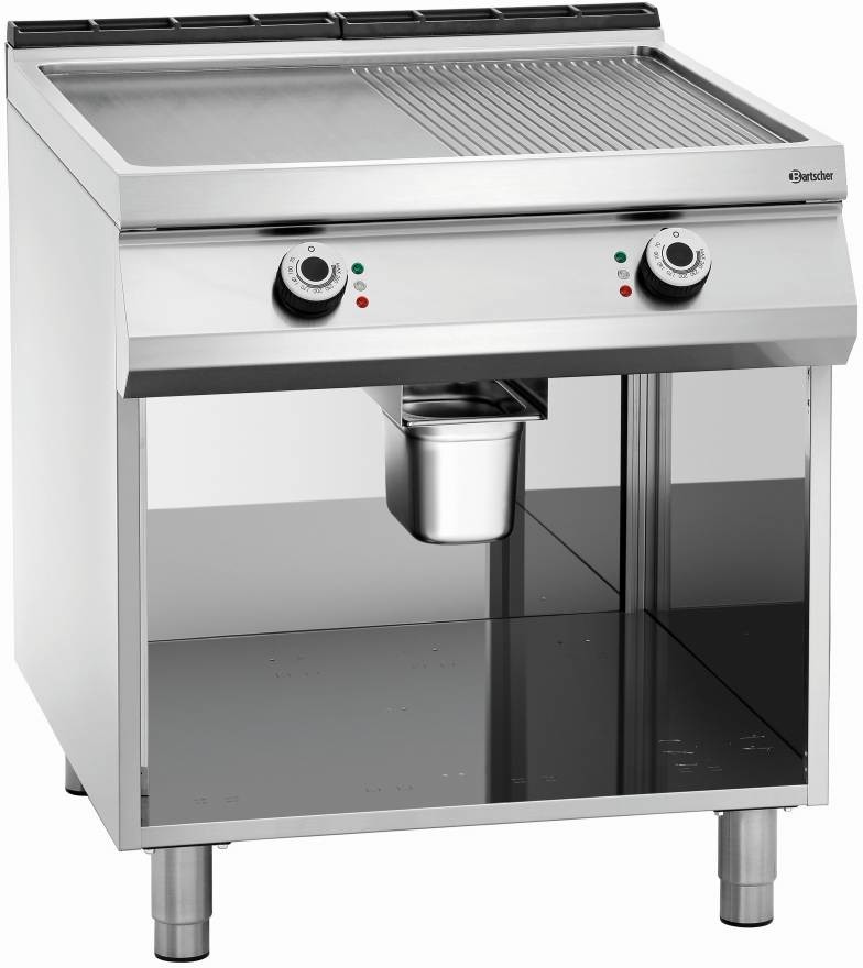 Bartscher Płyta grillowa elektryczna | 1/2+1/2 | PO | 800 x 900 x(H) 900-950 mm 296511