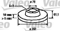VALEO tarcza hamulcowa x2 tyl 197123  197123