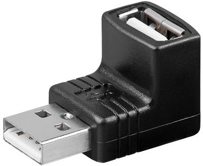 Goobay Adapter USB pod kątem prostym, kolor czarny 4040849689208