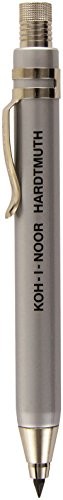 Koh-I-Noor 5358 ołówek automatyczny ołówek Fall metalowa 3,2 MM z Clip kolor srebrny 5358CN1015KK