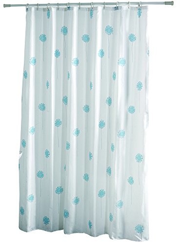 MSV 140110 Duschvorhang Polyester + Kunststoff 180 x 200 x 0,1 cm - 12 Ringen (788/140110)