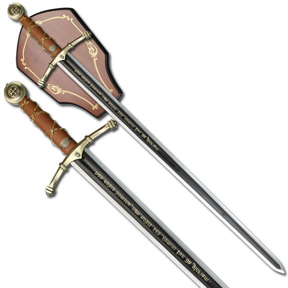 USA OZDOBNY MIECZ TEMPLARIUSZY Z ZAWIESZKĄ