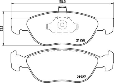 BREMBO Zestaw klocków hamulcowych, hamulce tarczowe P 23 081