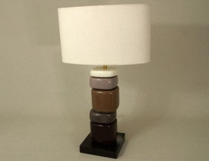 GL Lampa stołowa ceramika brąz Ecru oprawa ruchoma 1858